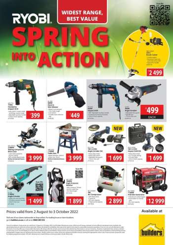 Builders catalogue  - 02/08/2022 - 03/10/2022.