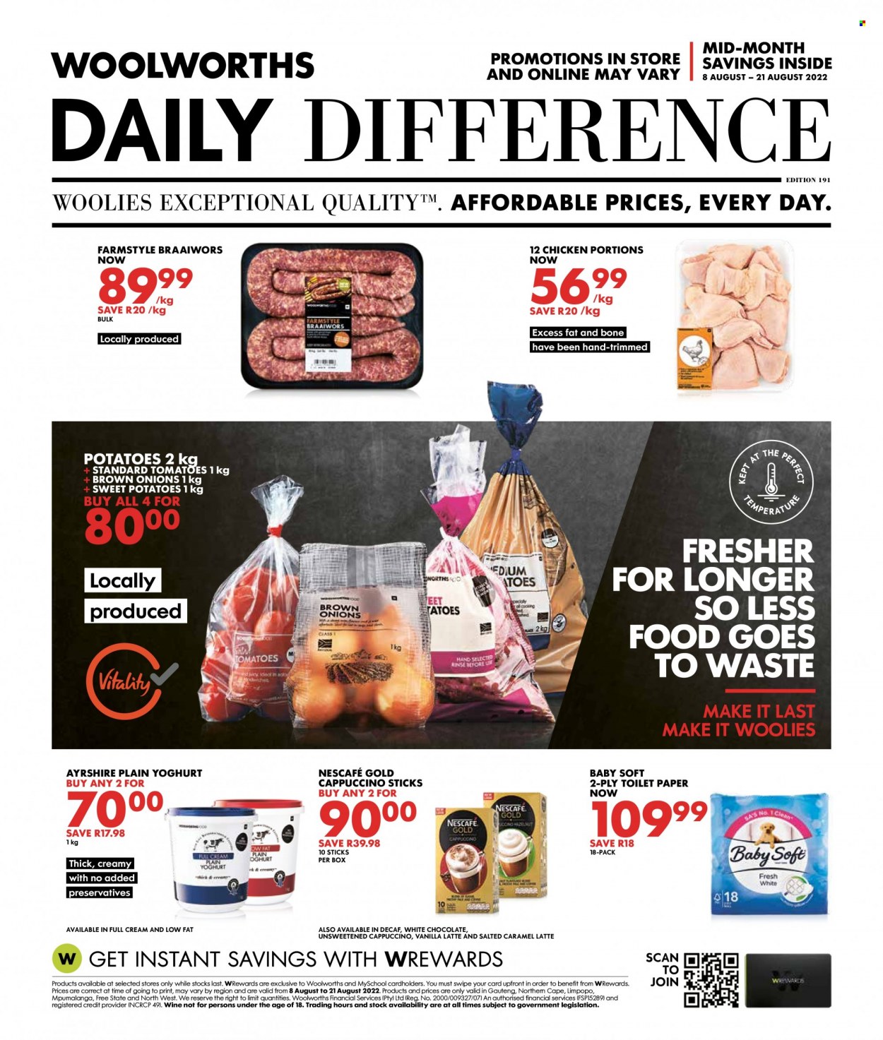Woolworths specials - 08/08/2022 - 21/08/2022. Page 1