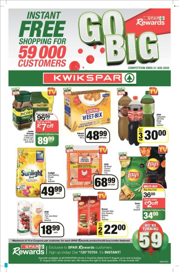 SPAR specials - 09/08/2022 - 21/08/2022. Page 1