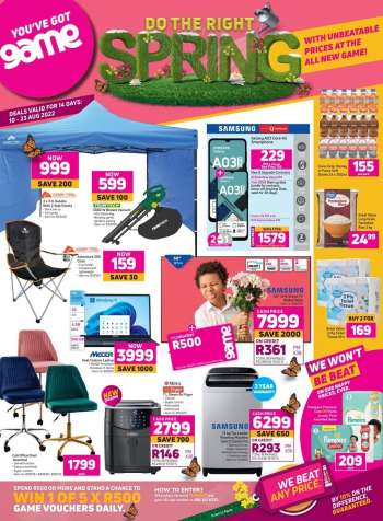 Game catalogue  - 10/08/2022 - 23/08/2022.