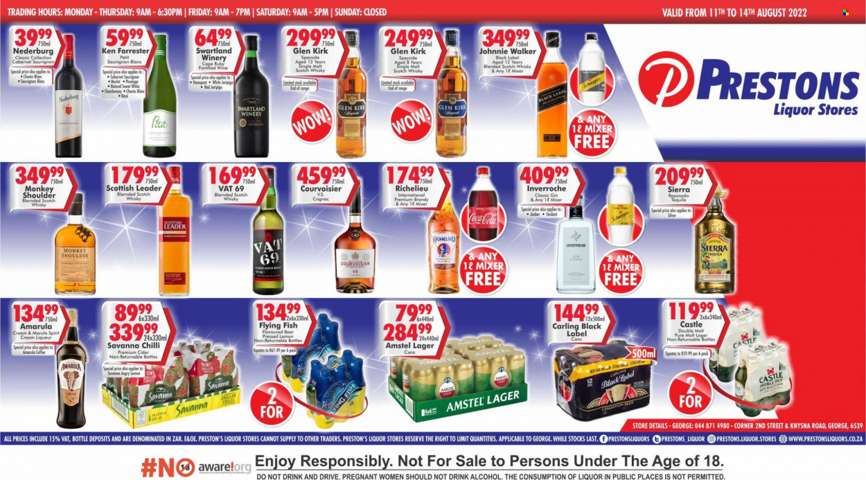 Prestons Liquor Stores specials - 11/08/2022 - 14/08/2022. Page 1
