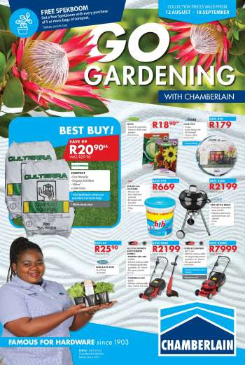Chamberlain catalogue  - 12/08/2022 - 18/09/2022.