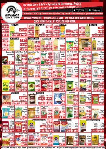 Advance Cash & Carry catalogue  - 15/08/2022 - 21/08/2022.