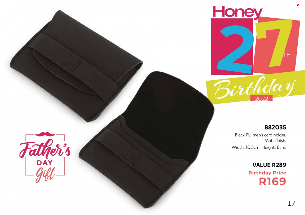 Honey specials. Page 19