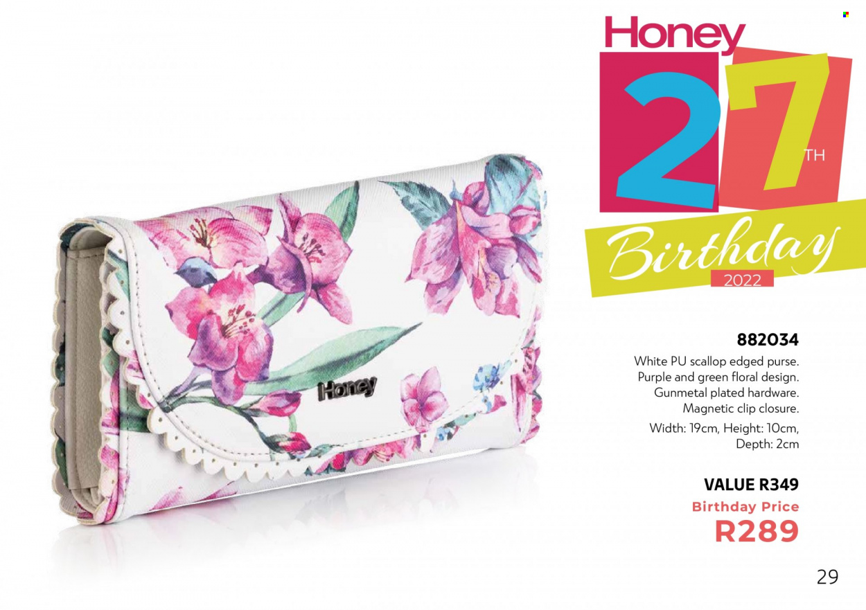 Honey specials. Page 31