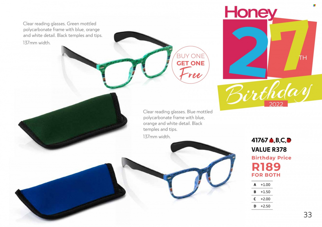 Honey specials. Page 35