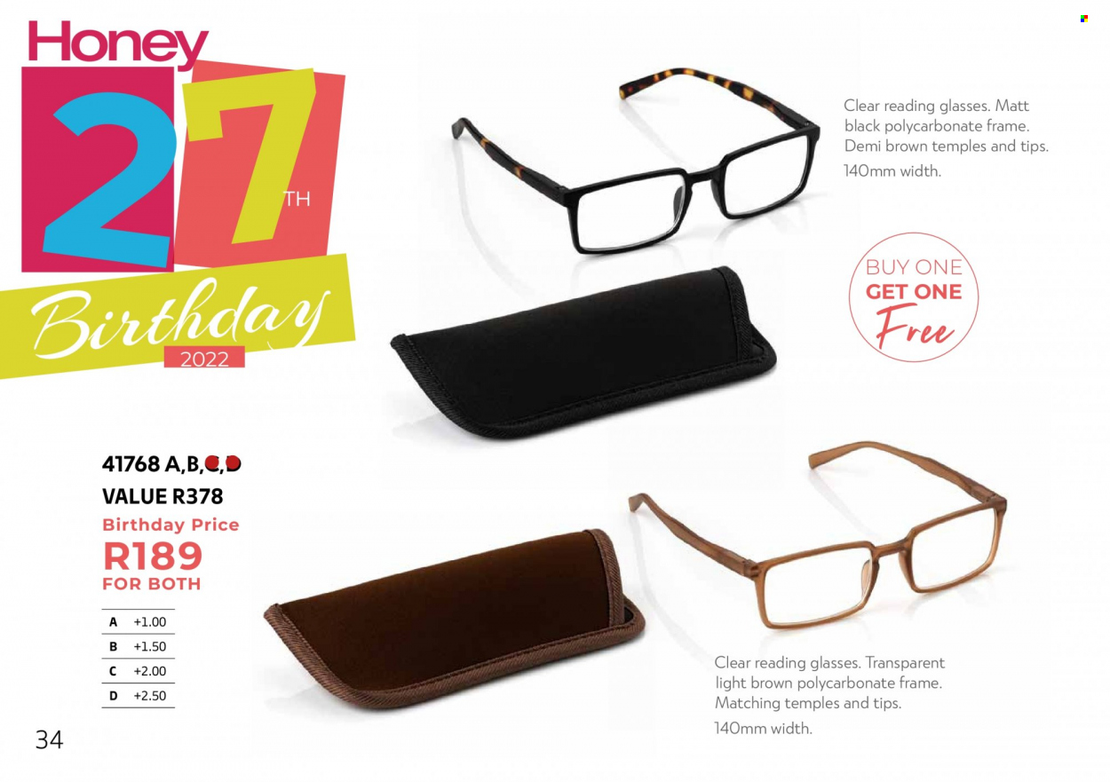 Honey specials. Page 36
