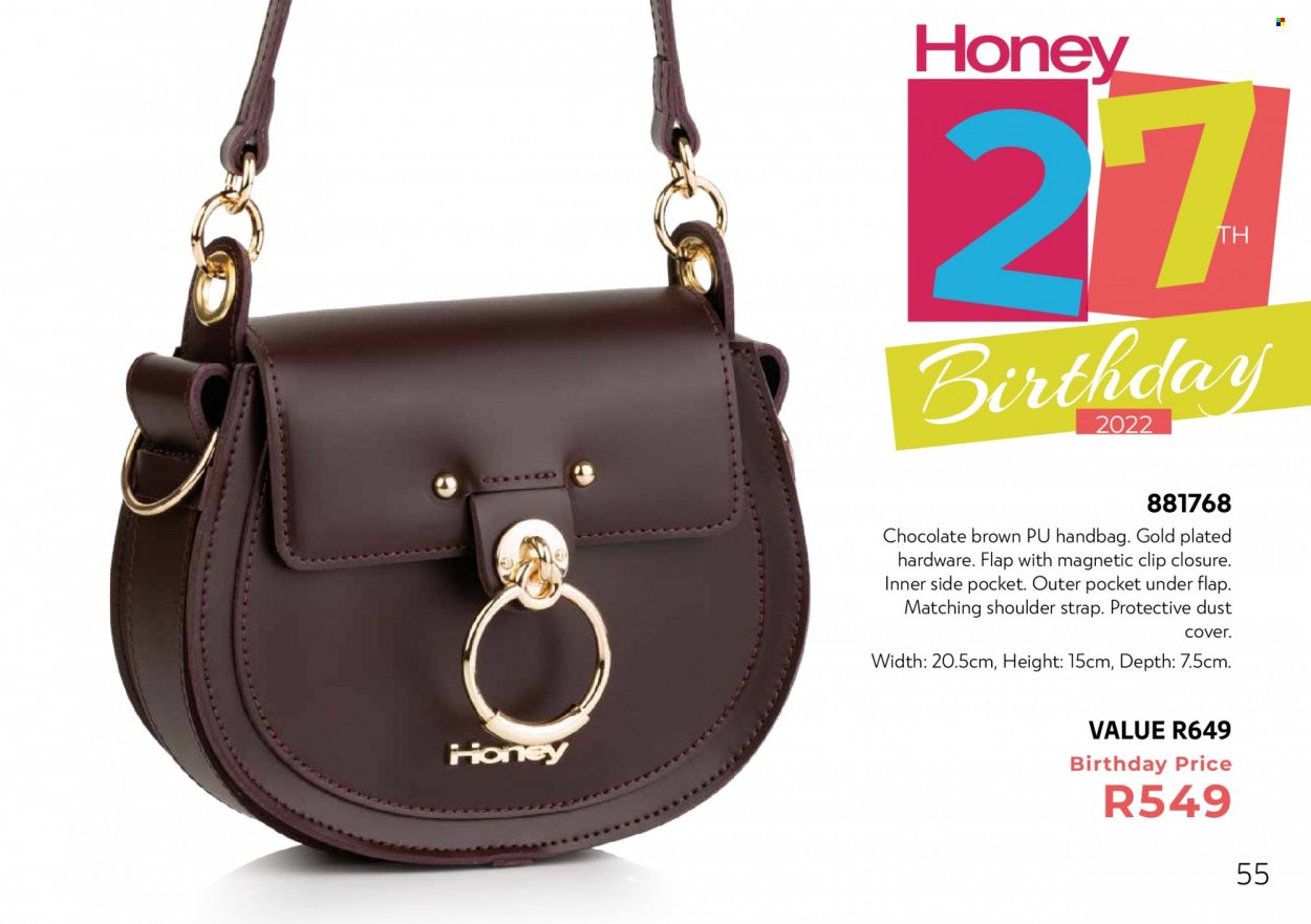 Honey specials. Page 57
