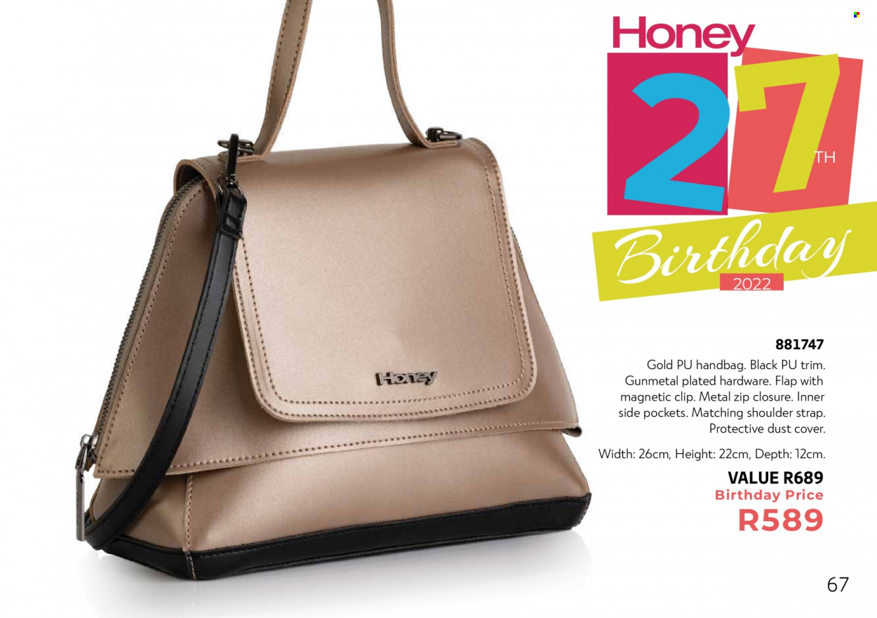 Honey specials. Page 69