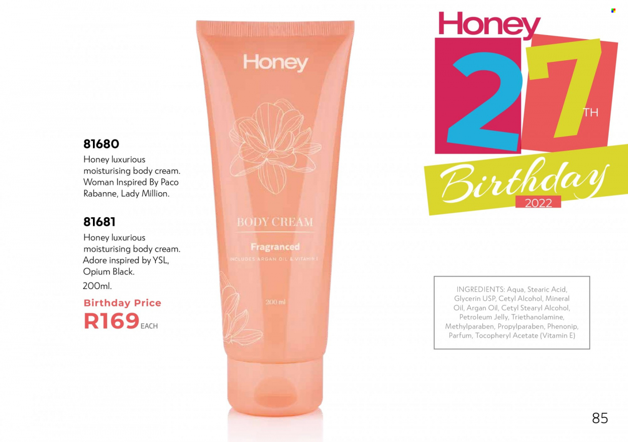 Honey specials. Page 87
