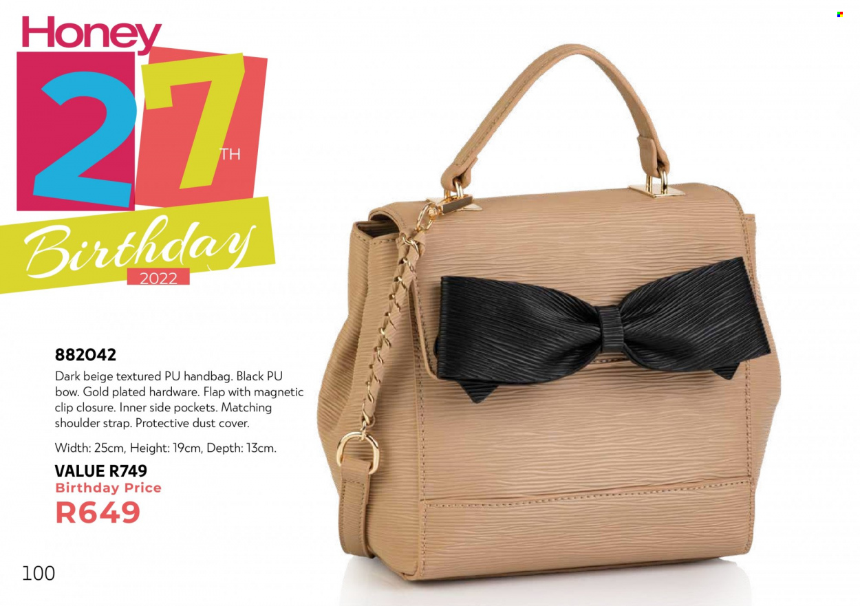 Honey specials. Page 102