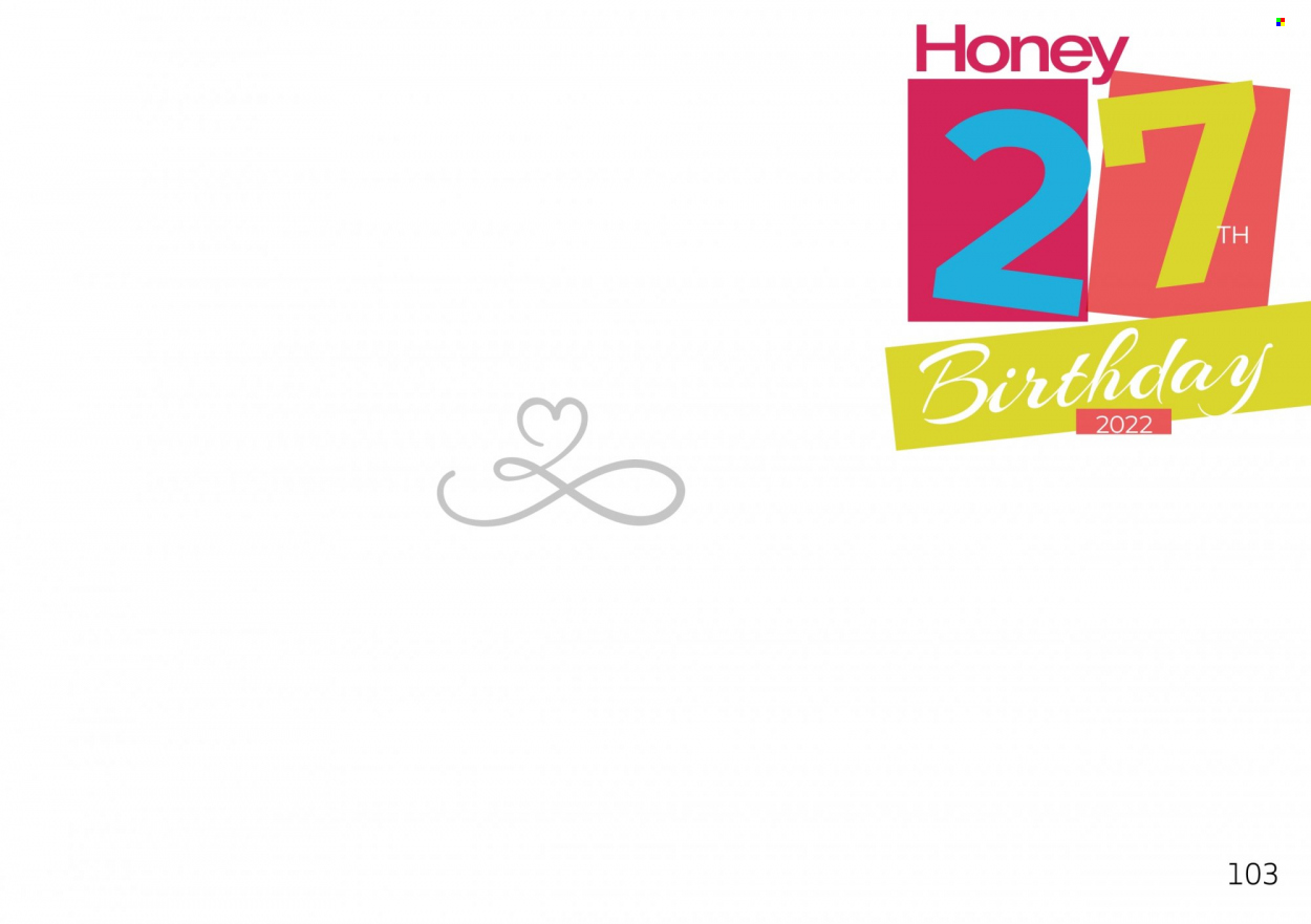 Honey specials. Page 105