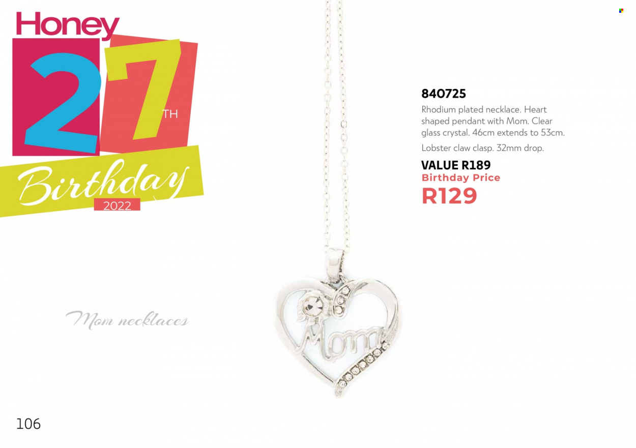 Honey specials. Page 108