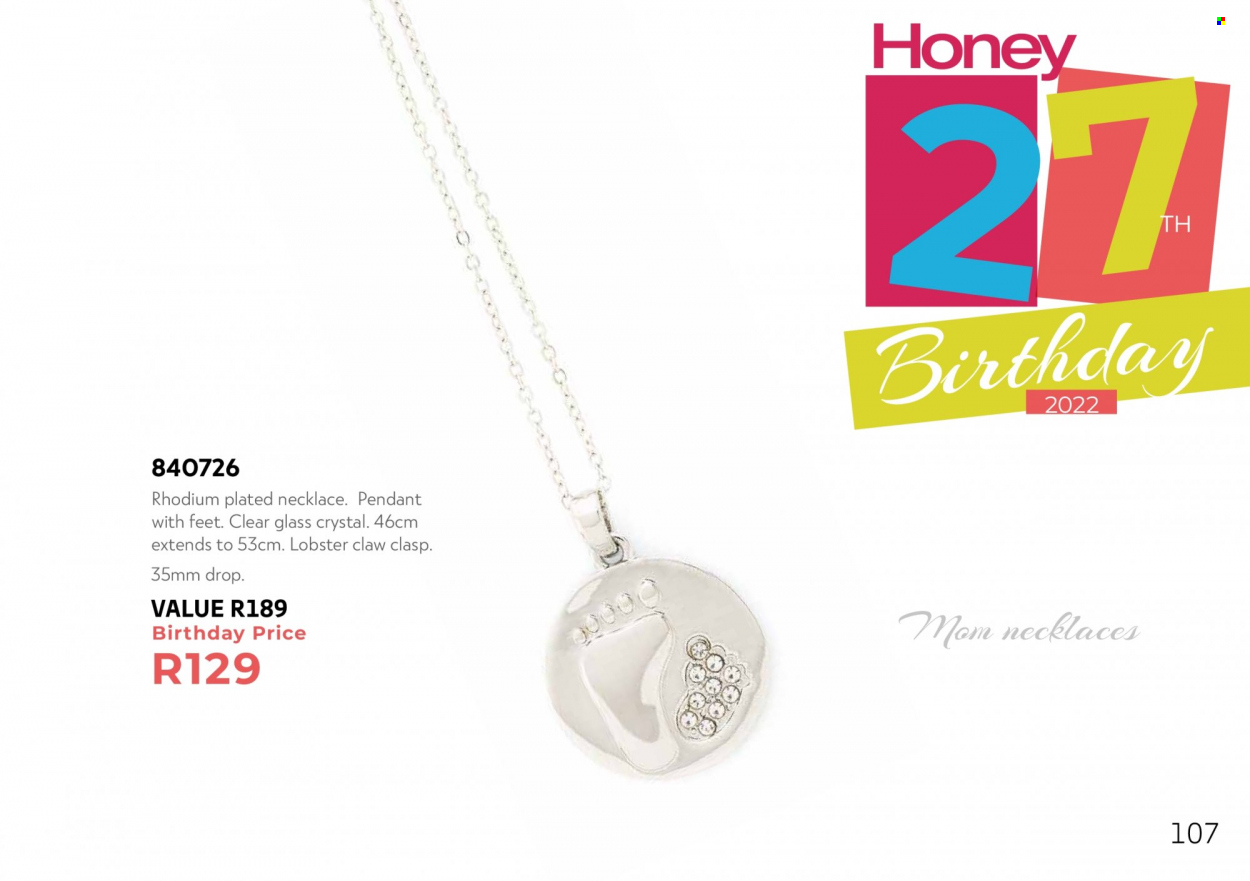 Honey specials. Page 109