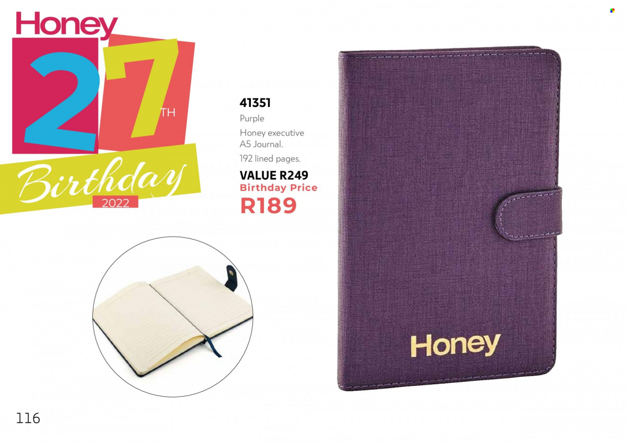 Honey specials. Page 118