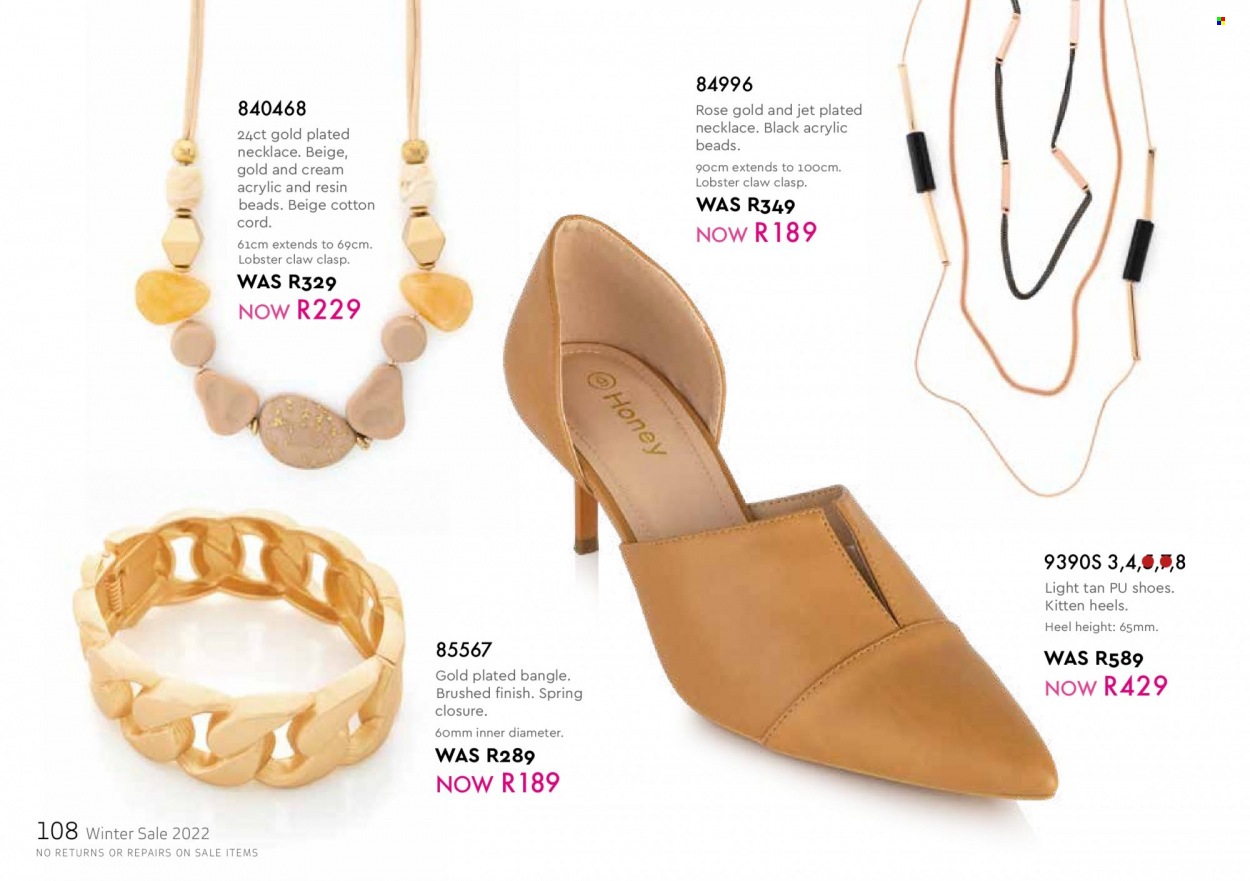 Honey specials. Page 110