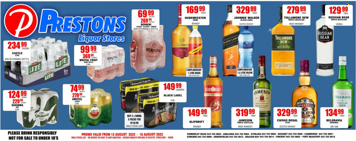 Prestons Liquor Stores specials - 12/08/2022 - 18/08/2022. Page 1