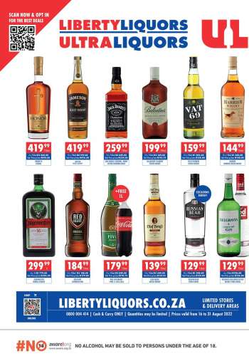 Liberty Liquors catalogue  - 16/08/2022 - 31/08/2022.
