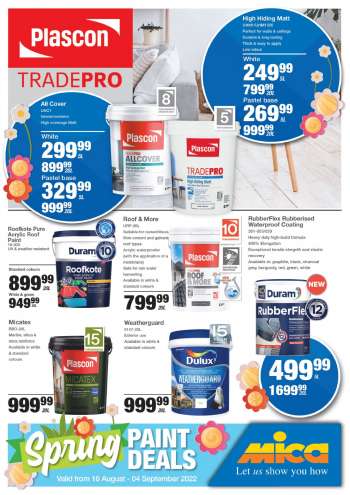 Mica catalogue  - 16/08/2022 - 04/09/2022.