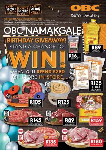 OBC catalogue  - 15/08/2022 - 03/09/2022.
