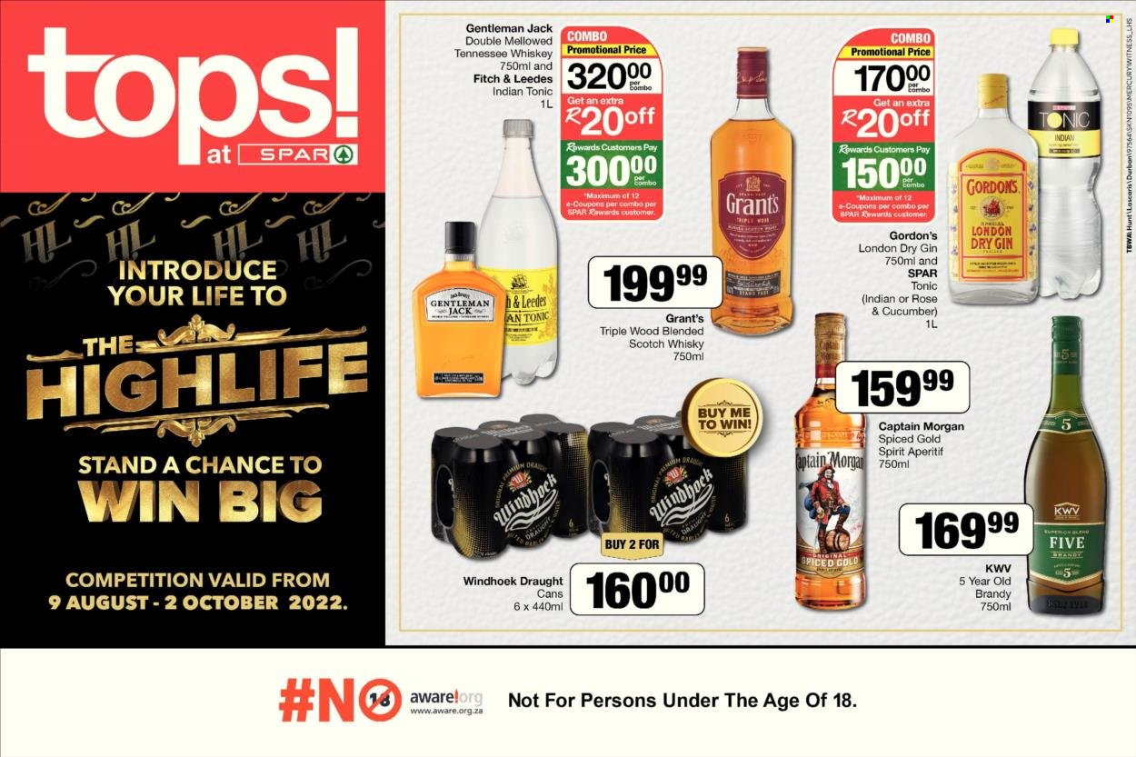 TOPS at SPAR specials - 18/08/2022 - 20/08/2022. Page 1