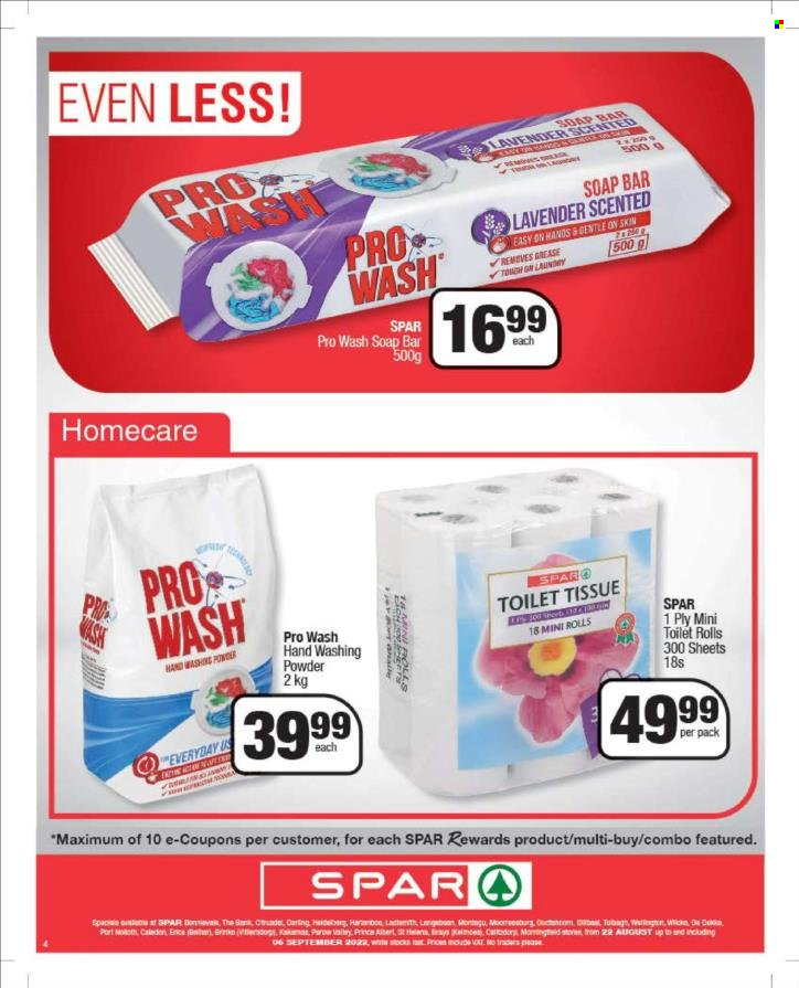 SPAR specials - 22/08/2022 - 06/09/2022. Page 4