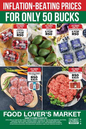 Food Lover's Market catalogue  - 22/08/2022 - 28/08/2022.