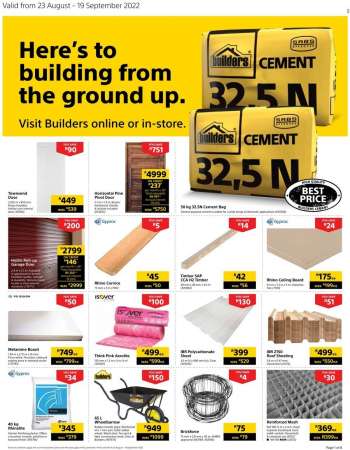Builders catalogue  - 23/08/2022 - 19/09/2022.