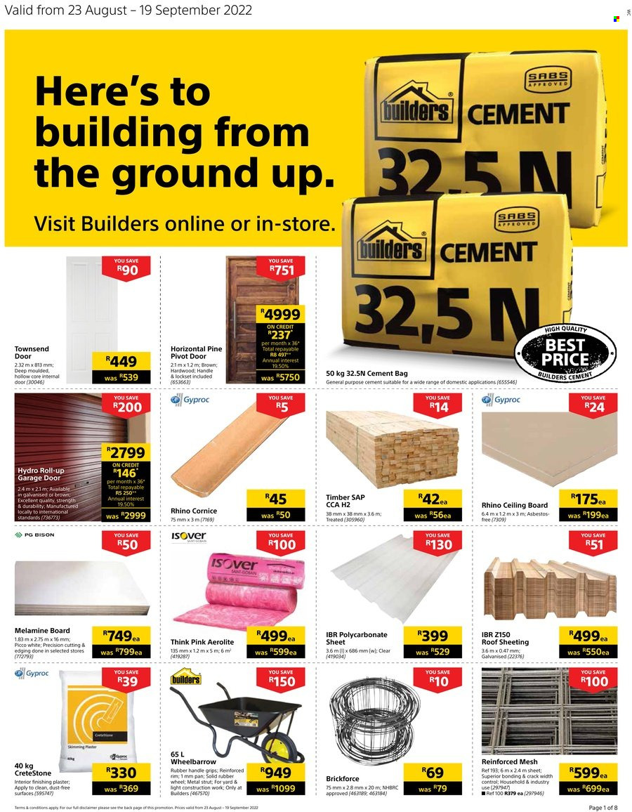 Builders specials - 23/08/2022 - 19/09/2022. Page 1