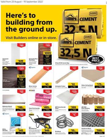 Builders catalogue  - 23/08/2022 - 19/09/2022.