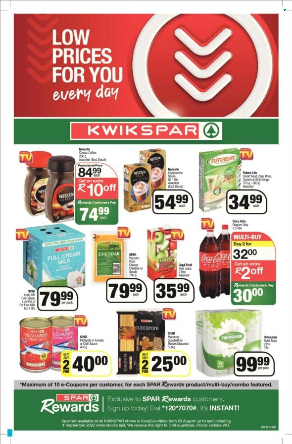 SPAR specials - 23/08/2022 - 04/09/2022. Page 1