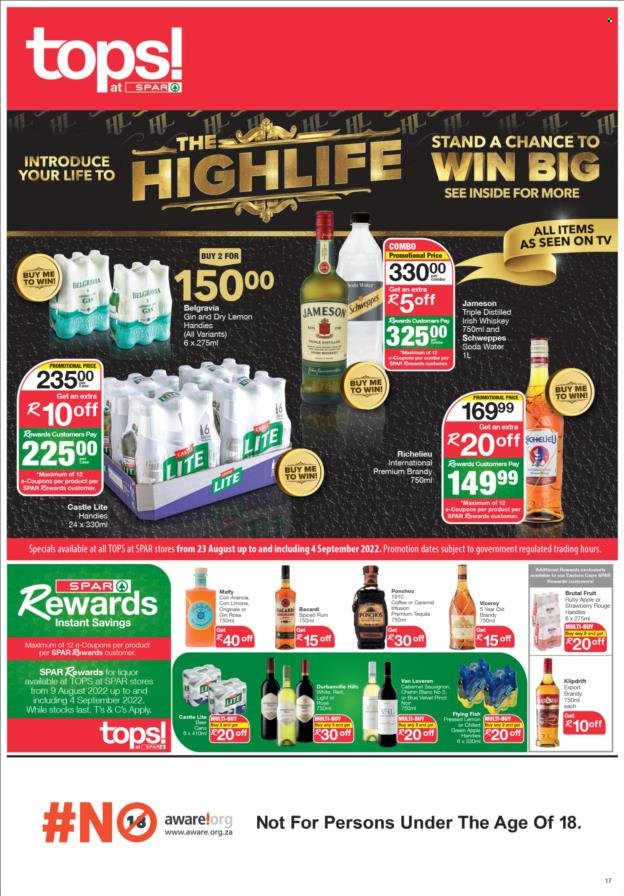 TOPS at SPAR specials - 23/08/2022 - 04/09/2022. Page 1