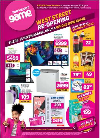 Game catalogue  - 25/08/2022 - 28/08/2022.