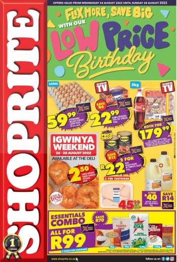 Shoprite catalogue  - 24/08/2022 - 28/08/2022.