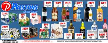 Prestons Liquor Stores catalogue  - 26/08/2022 - 01/09/2022.