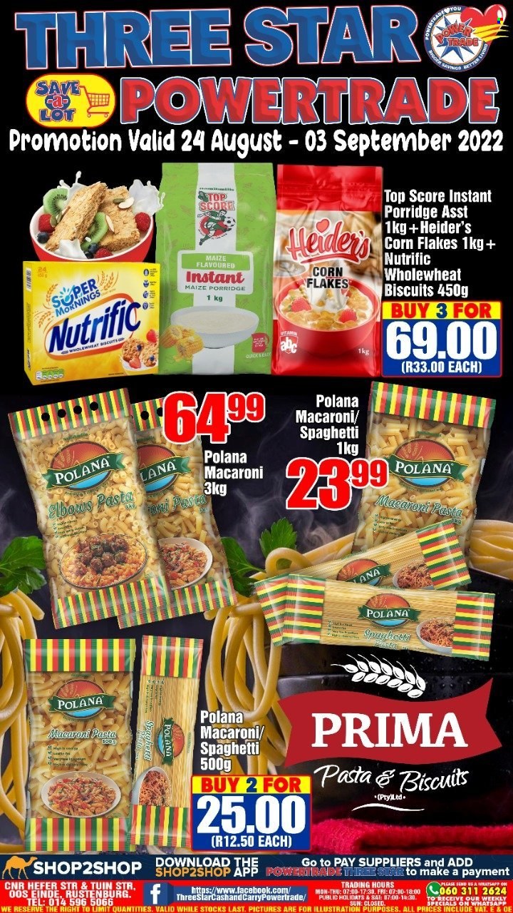 Three Star Cash and Carry specials - 24/08/2022 - 03/09/2022. Page 1