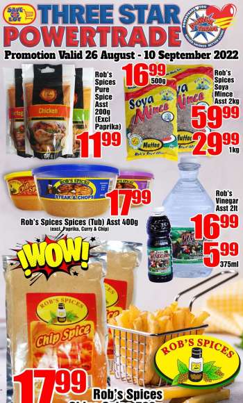 Three Star Cash and Carry catalogue  - 26/08/2022 - 10/09/2022.