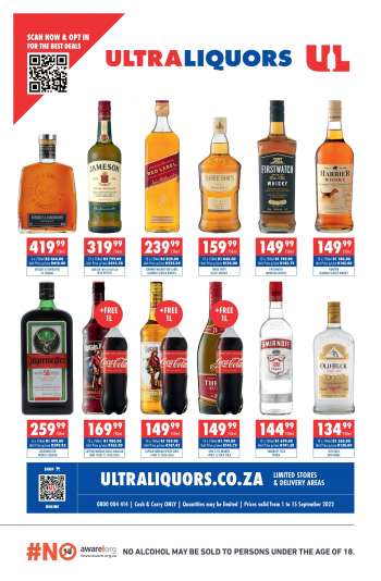 Ultra Liquors catalogue  - 01/09/2022 - 15/09/2022.