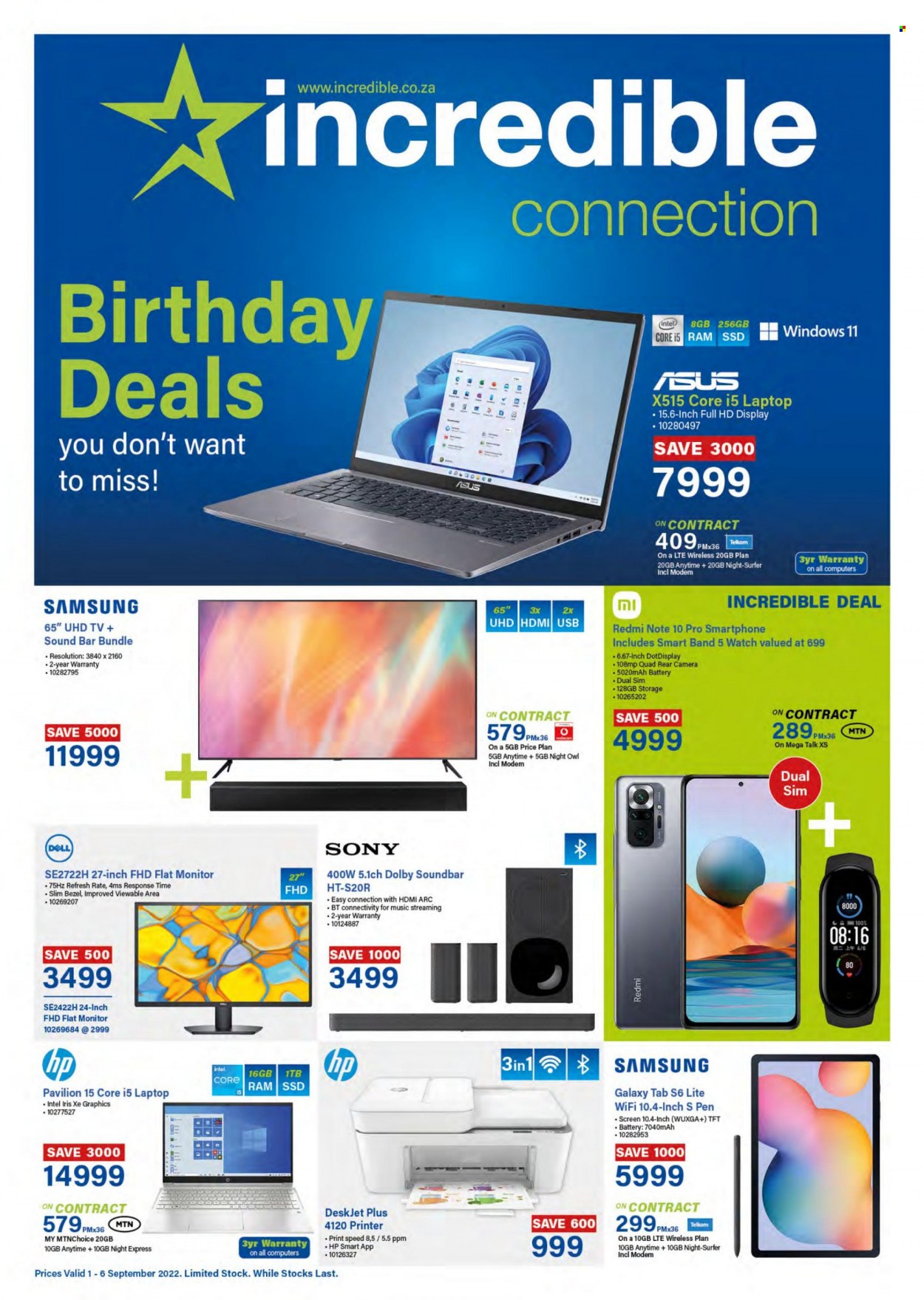 Incredible Connection specials - 01/09/2022 - 06/09/2022. Page 1