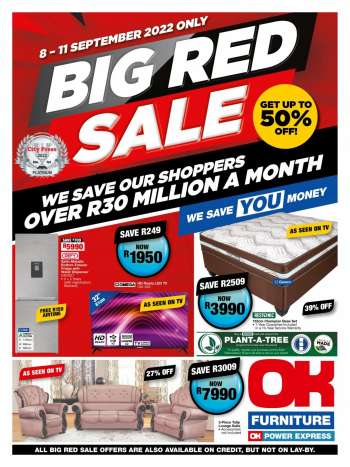 OK Furniture catalogue  - 08/09/2022 - 11/09/2022.
