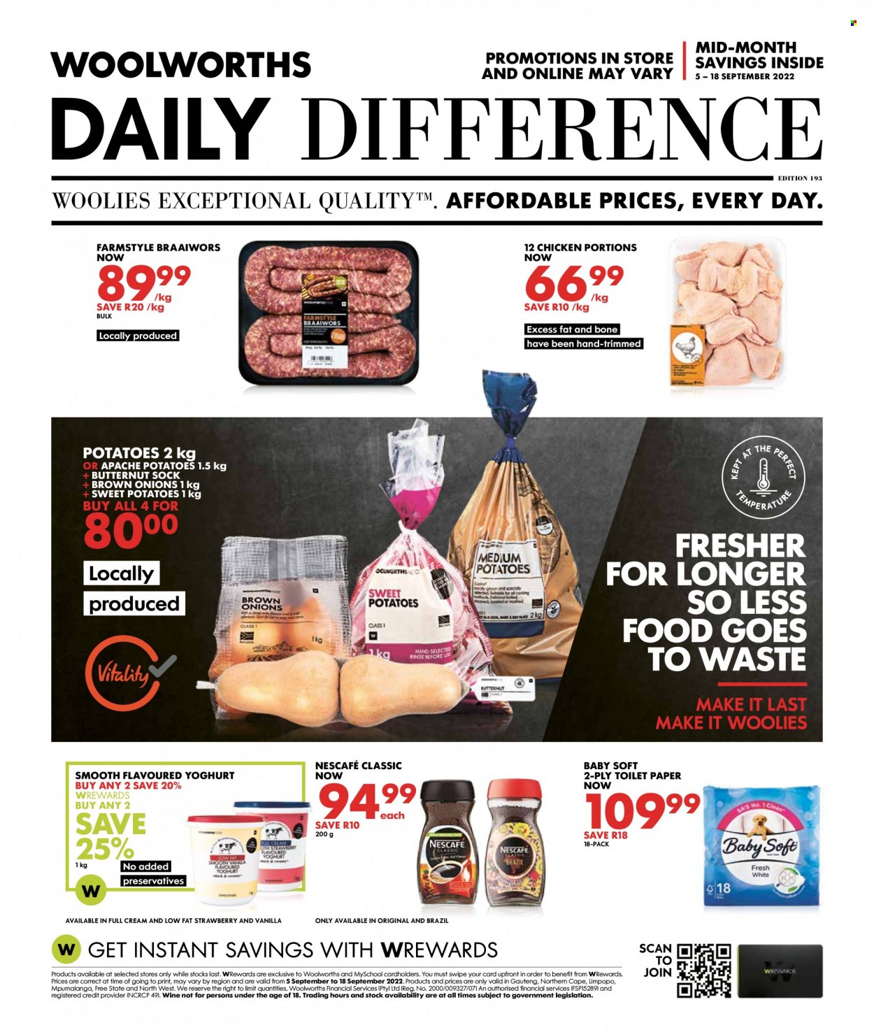 Woolworths specials - 05/09/2022 - 18/09/2022. Page 1