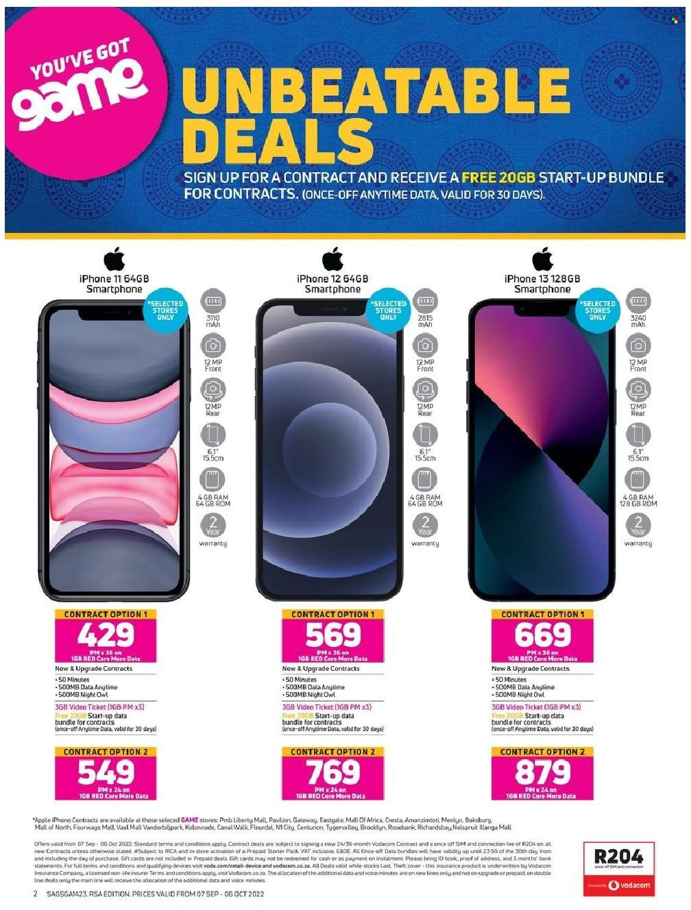 Game specials - 07/09/2022 - 06/10/2022. Page 2