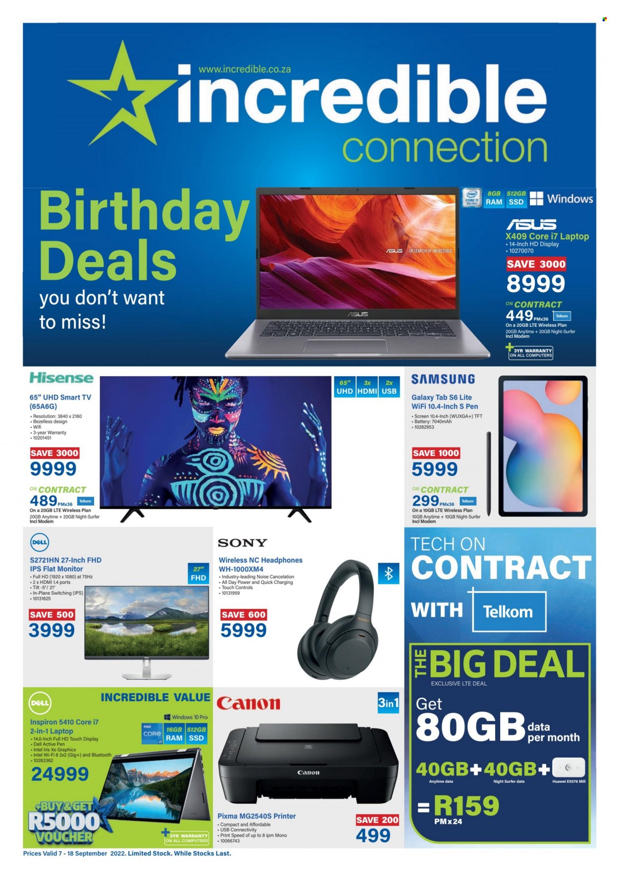 Incredible Connection specials - 07/09/2022 - 18/09/2022. Page 1