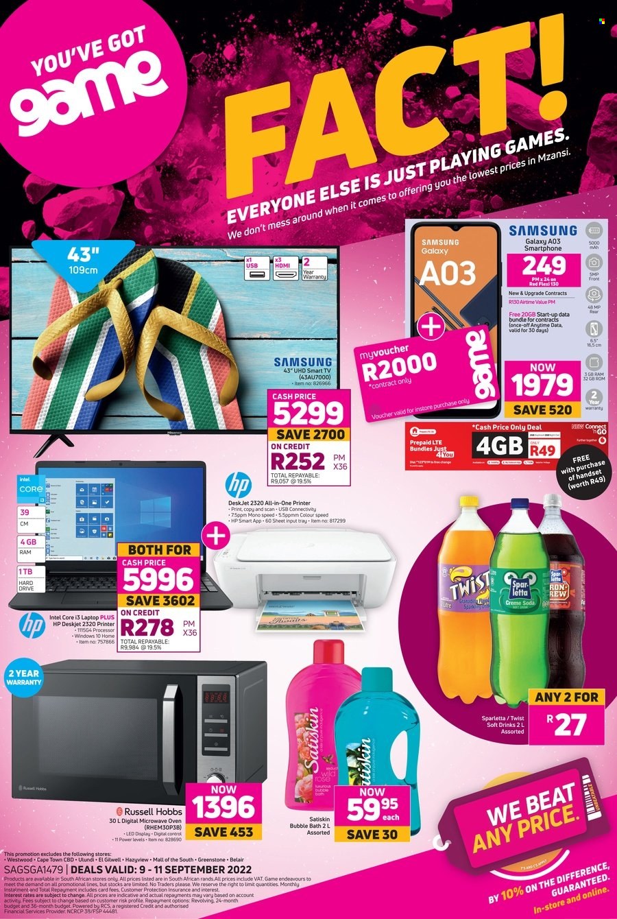 Game specials - 09/09/2022 - 11/09/2022. Page 1