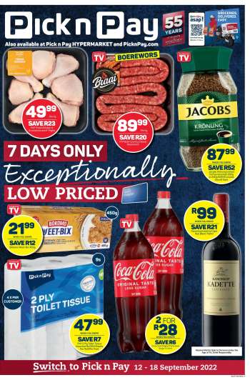 Pick n Pay catalogue  - 12/09/2022 - 18/09/2022.