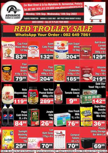 Advance Cash & Carry catalogue  - 12/09/2022 - 14/09/2022.