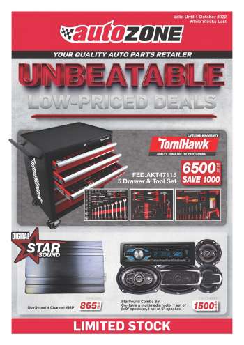AutoZone catalogue  - 13/09/2022 - 04/10/2022.