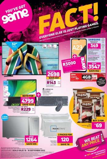 Game catalogue  - 16/09/2022 - 18/09/2022.