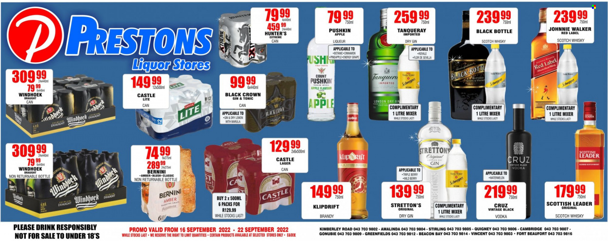 Prestons Liquor Stores specials - 16/09/2022 - 22/09/2022. Page 1