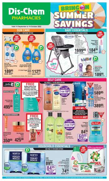 Dis-Chem catalogue  - 15/09/2022 - 16/10/2022.